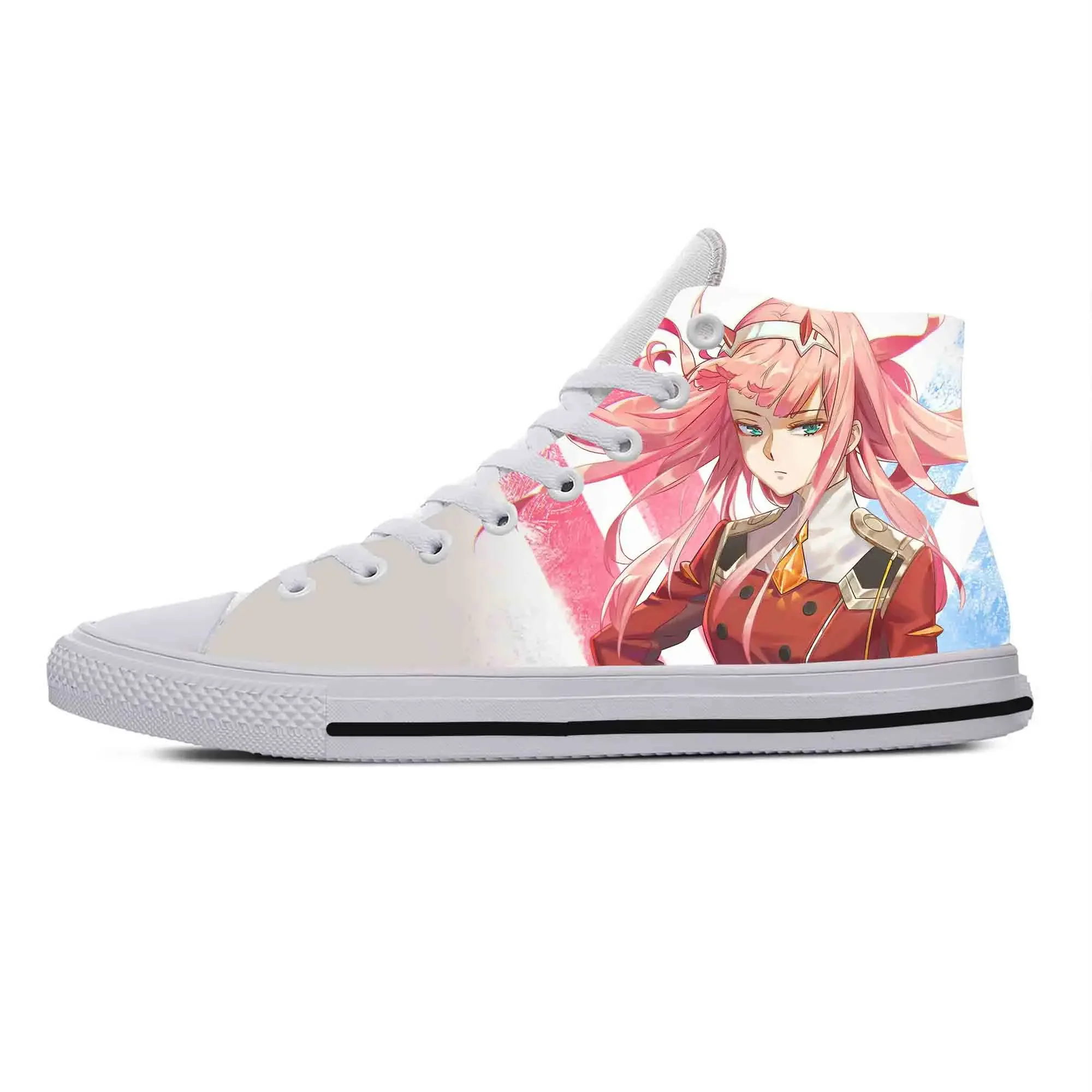 

Hot Japanese Anime Darling In The Franxx Zero Two Casual Cloth Shoes High Top Lightweight Breathable 3D Print Men Women Sneakers