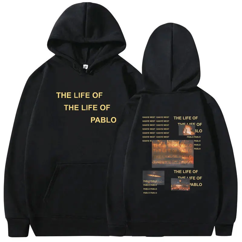 

Best Famous Rapper Kanye West The Life of Pablo Graphic Hoodie Men Hip Hop Fashion Oversized Pullover Male Casual Cotton Hoodies