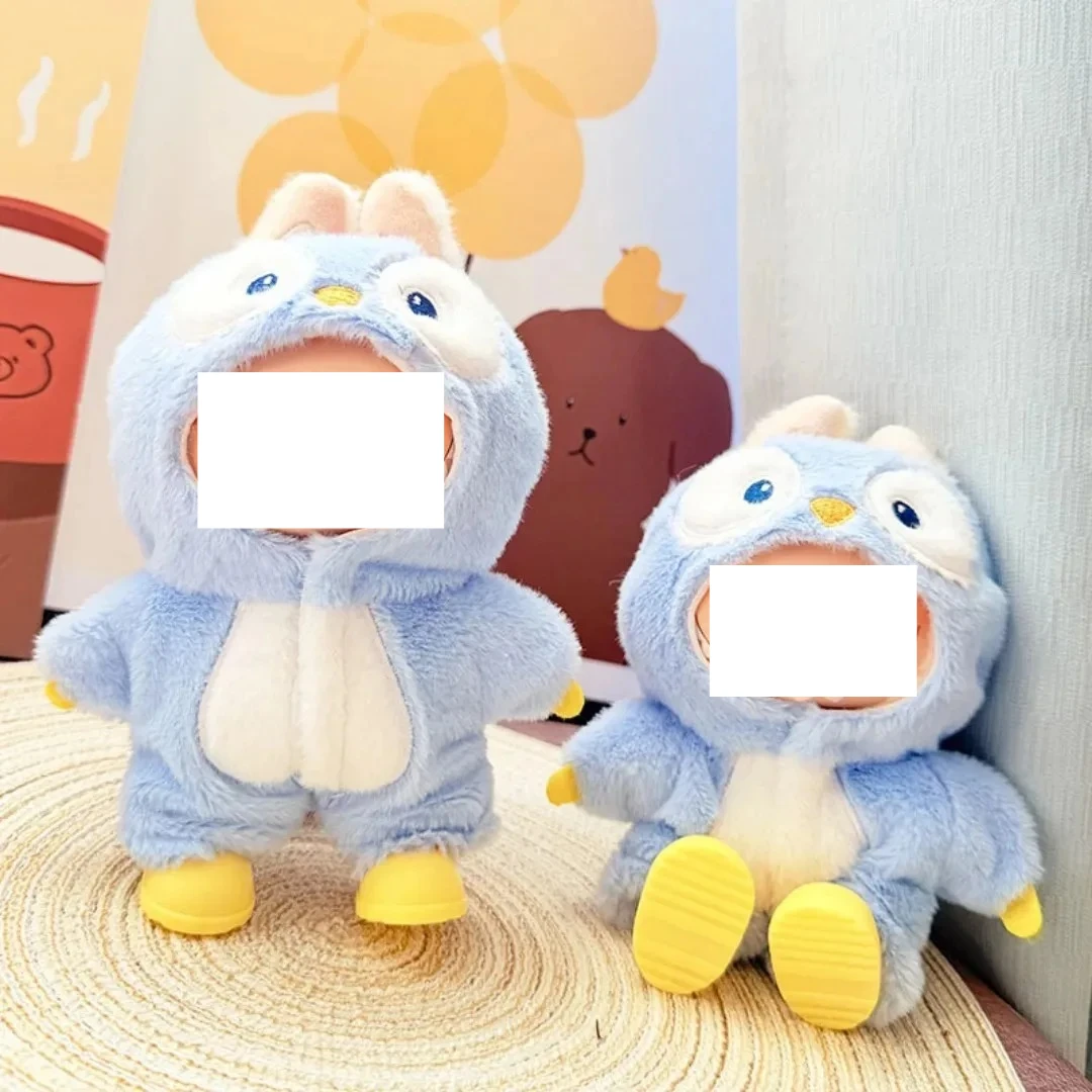 فقط ملابس دمى لـ 15-17 سنتيمتر La bu bu دمية صغيرة قطيفة القرش الدعاوى تأثيري دمى اكسسوارات الجلوس حفلة الاطفال الهدايا (لا دمية)