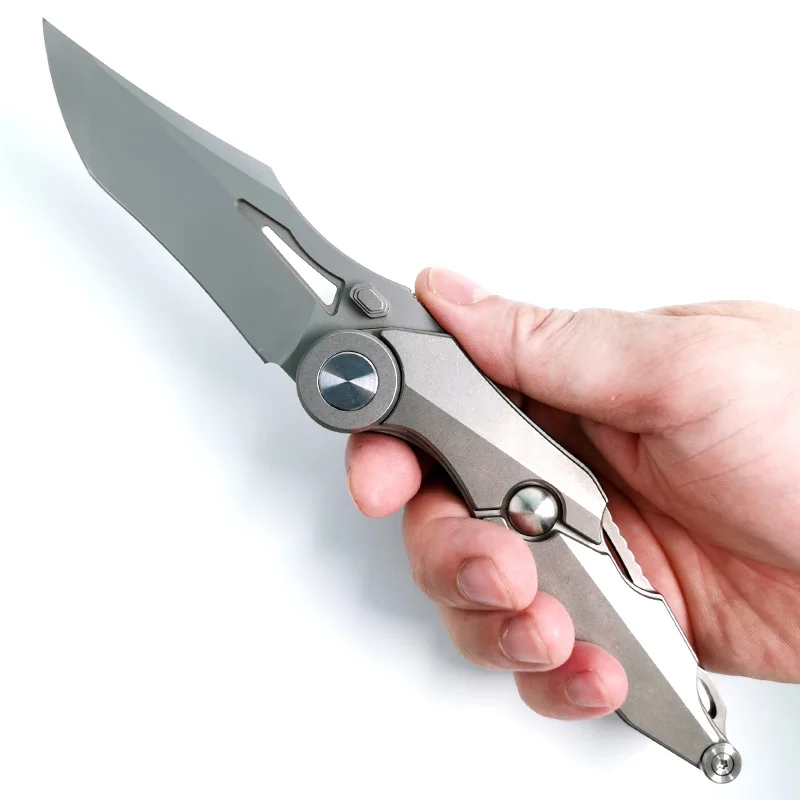 جديد التقشير سكين للفرد M390 التيتانيوم عالية الجودة في الهواء الطلق جيب للرجل 2025 التخييم أداة حادة 60hrc المقتنيات السكاكين