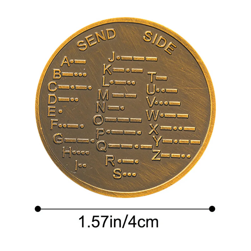 1pc Morse-code Training Coin Training Coin Morse-code Learning Tools For Novice Radio Enthusiasts And Hobbyists History Buffs