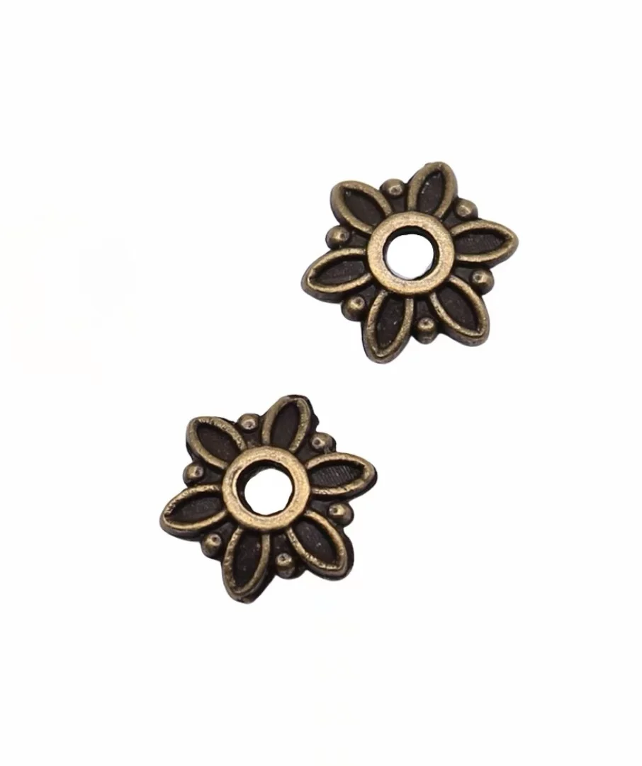 

100pcs 7x7mm Zinc alloy metal flower bead caps T0316 for DIY fitting handmade accessories