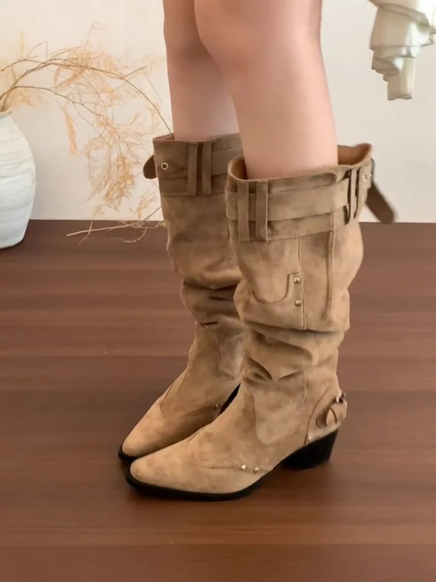 bottes-de-cowboy-western-en-cuir-au-dessus-du-genou-version-vintage-plissee-empilables-avec-boucle-de-ceinture-talon-haut-chaussures-tendance-pour-jeunes