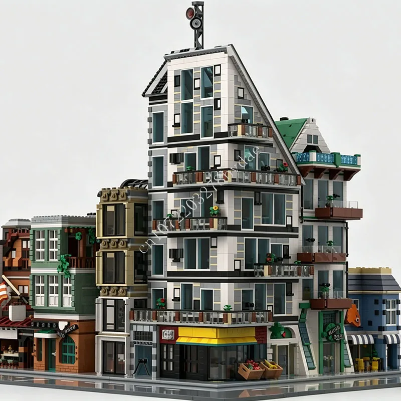 4009 PCS City Modern Skyscraper Modular Apartment Building Blocks Assembly Educational Adults Home Decoration Collection Gift