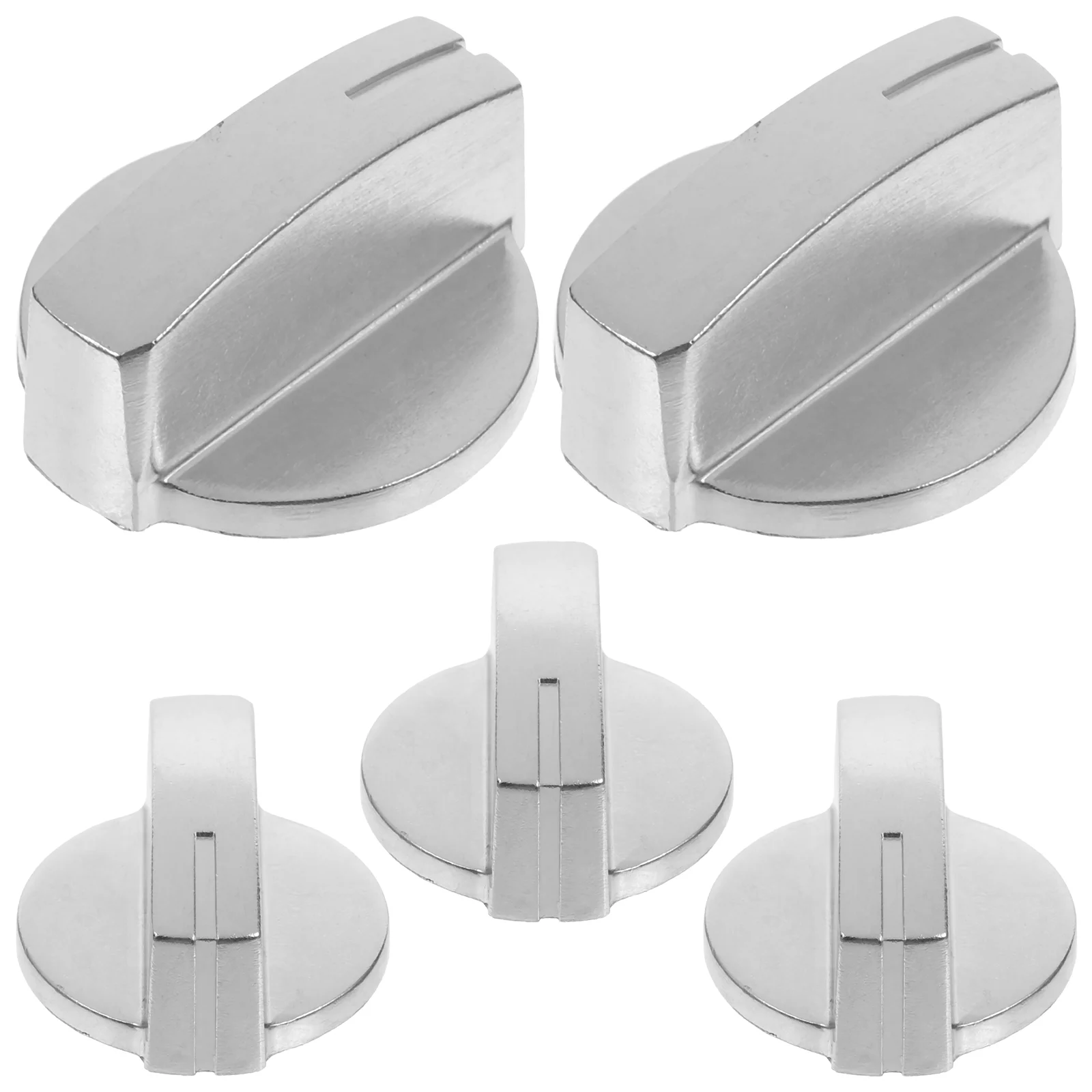 

5 Pcs Metal Switch Knob Gas Stove Knobs for Replacement Cooking Utensils Kit Stainless Steel Set Covers