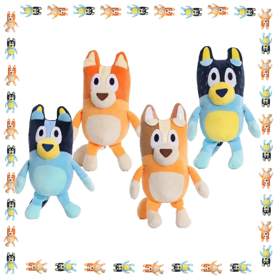 

HOt Bluey Cartoon Animal Stuffed Toy Bluey Dog Bingo Cute Plush Cartoon Stuffed Animal Doll Kawaii Companion Blue-Y Bingo GiftS