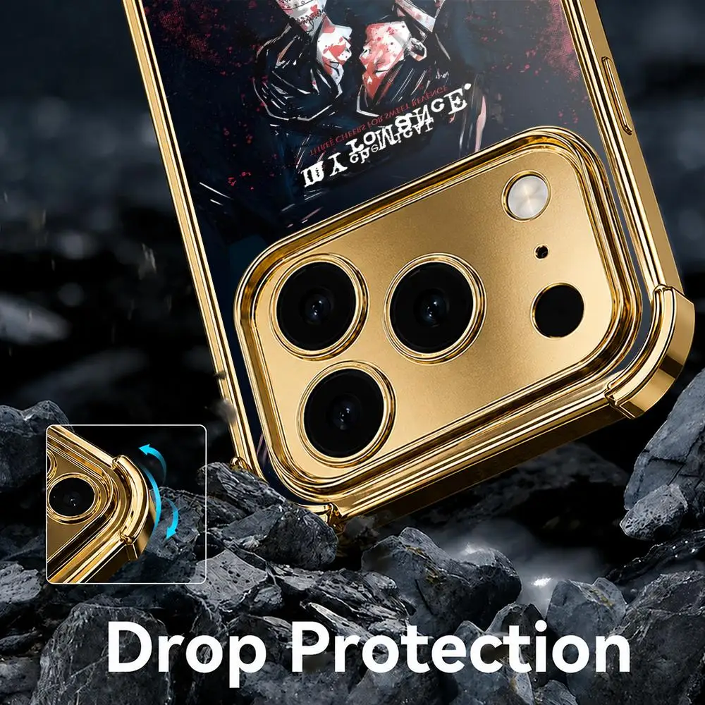 Band My C-Chemical Romance Phone Case For IPhone 17 16 15 14 13 12 Pro Max Plus Electroplated Metal Frame Airbag Corner Cover view 2