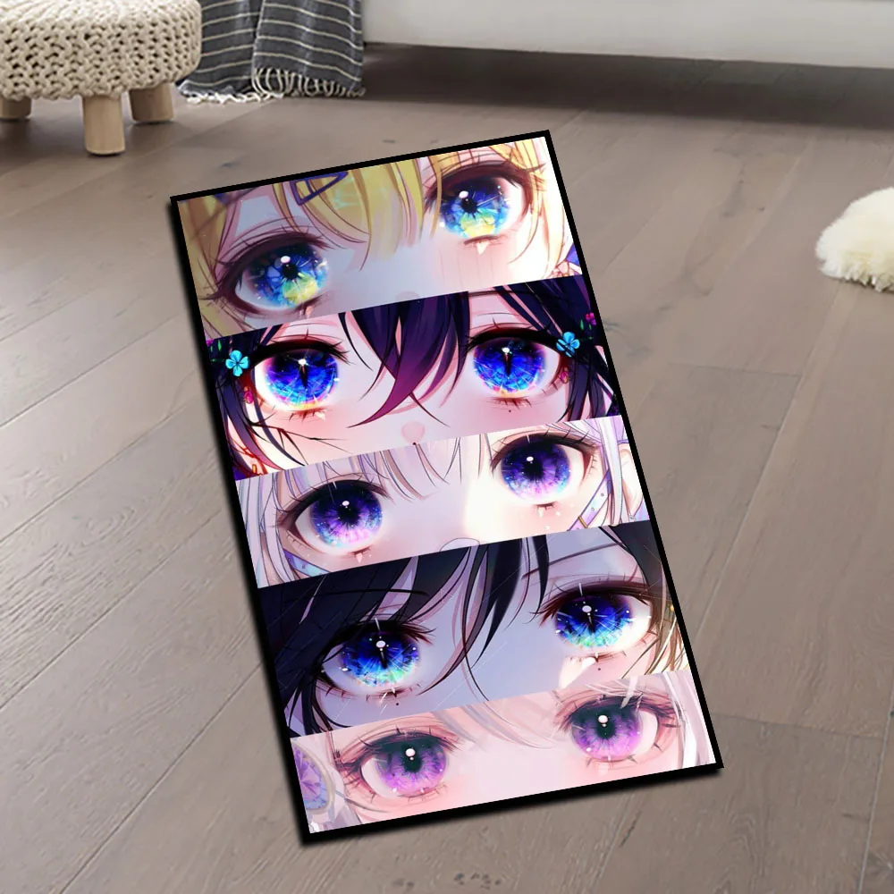 

Яркий коврик для глаз с рисунком аниме — ультра плюшевый ворс, нескользящая подложка, мягкий напольный коврик для декора спальни, подарок отаку