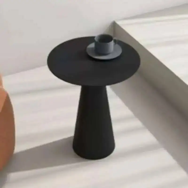 

Nordic Coffee Table Living Room Black Metal Round Cheap Small Sofa Side Table Standing Aesthetic Meubles De Salon Home Furniture