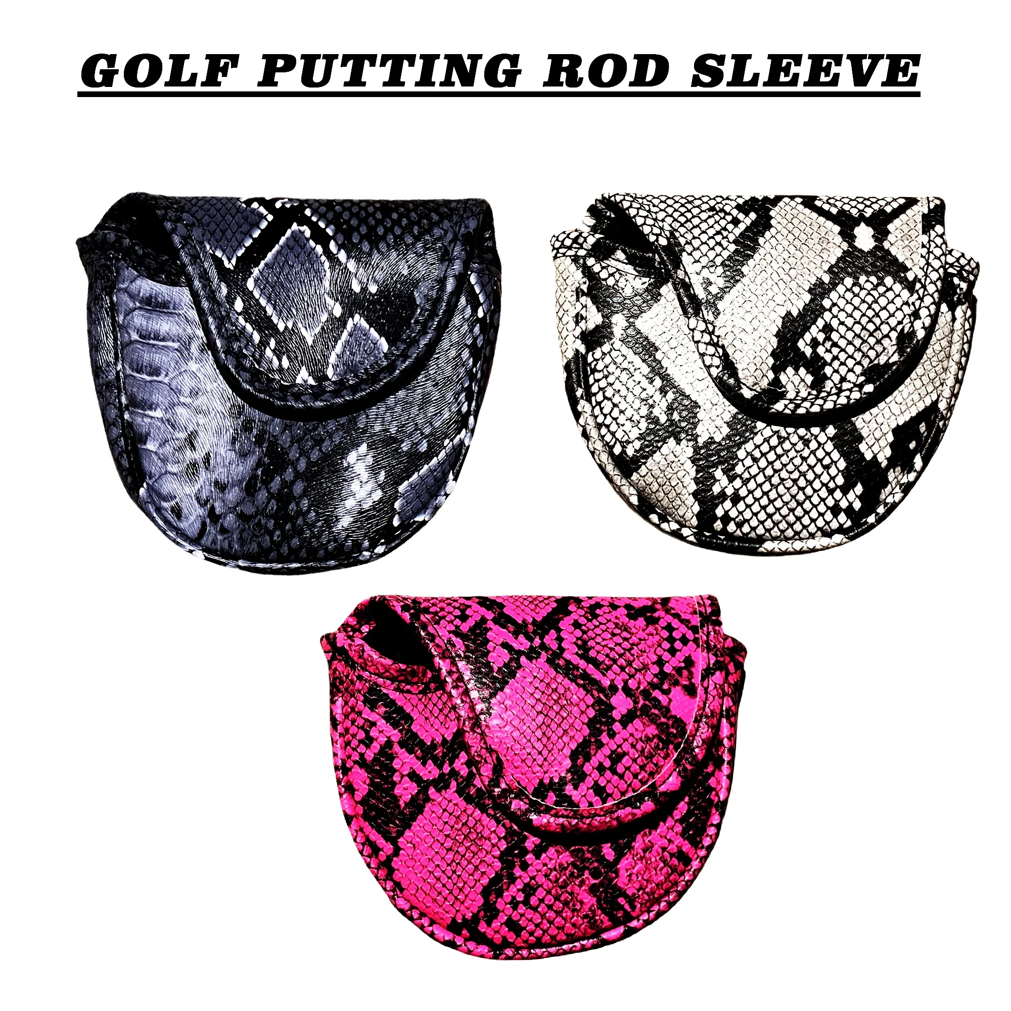 

Snake Pattern Golf Putter Set, Golf Half Round Putter Set, Novelty Golf Item Pattern Randomly Cut