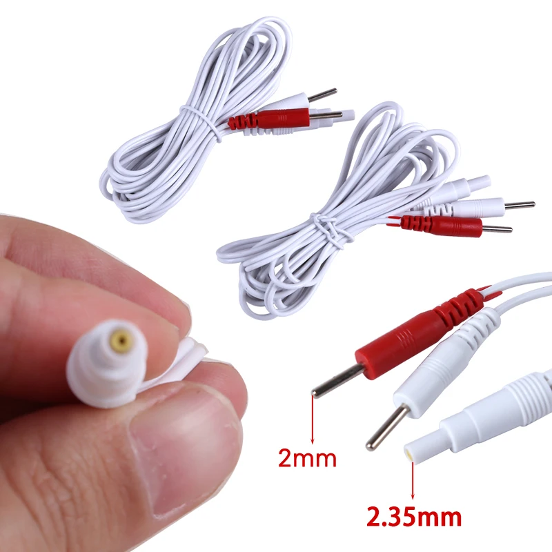 

Кабель для массажера диаметром 2,35 мм с электродными накладками TENS для цифровых терапевтических аппаратов для стимуляции мышц - Электродные накладки для массажа