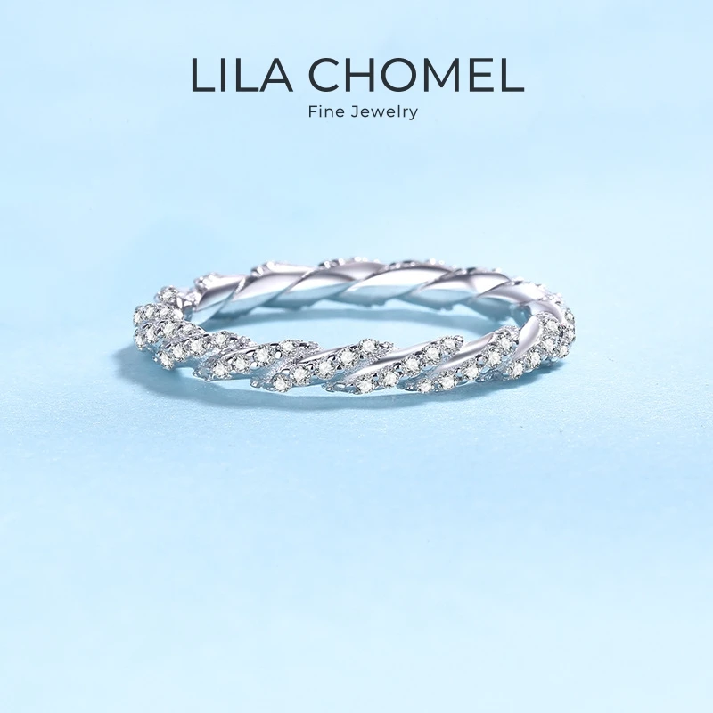 

Girl Valentine's Day 18K White Gold Daughter Birthday Gift 0.576CT Moissanite Diamond Women Christmas PT950 Platinum Party Rings