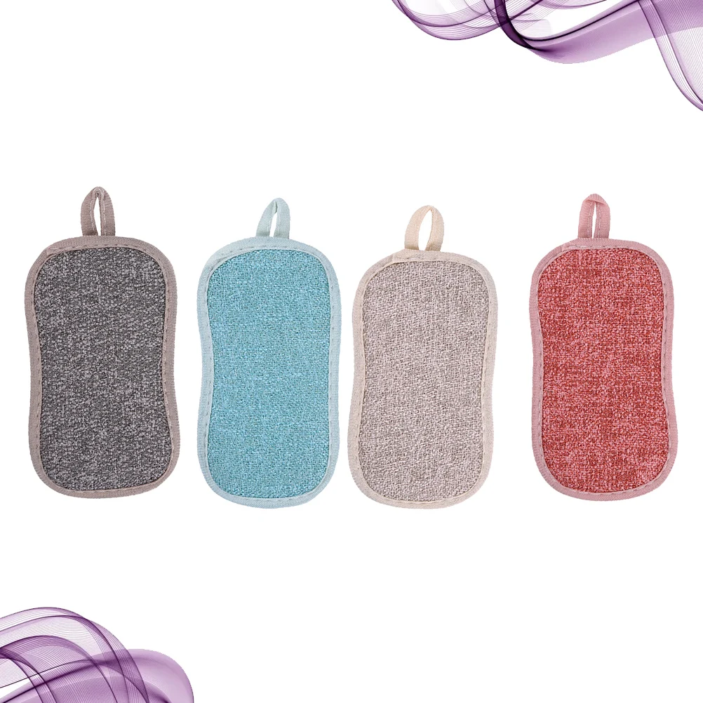 

4 Pcs Dish Cloth Sponge Kitchen Cleaning Washcloth for Dishes Sponges Cleaner Scrub Dishwashing