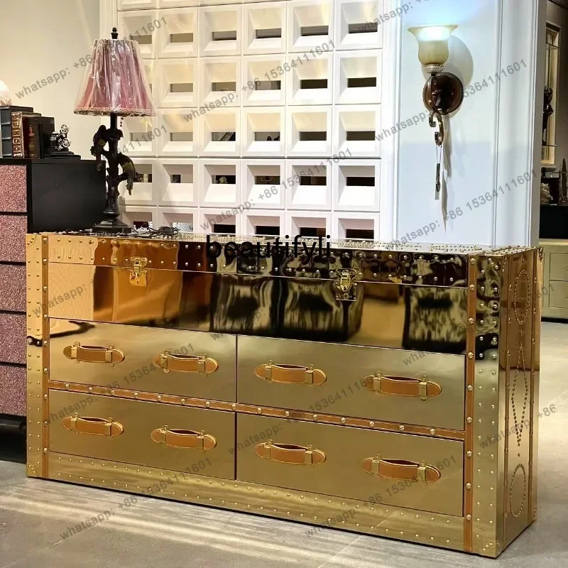 yj7 Super high-grade gold color / Sideboard / Entrance Cabinet / Length Width Height 180x45x90cm