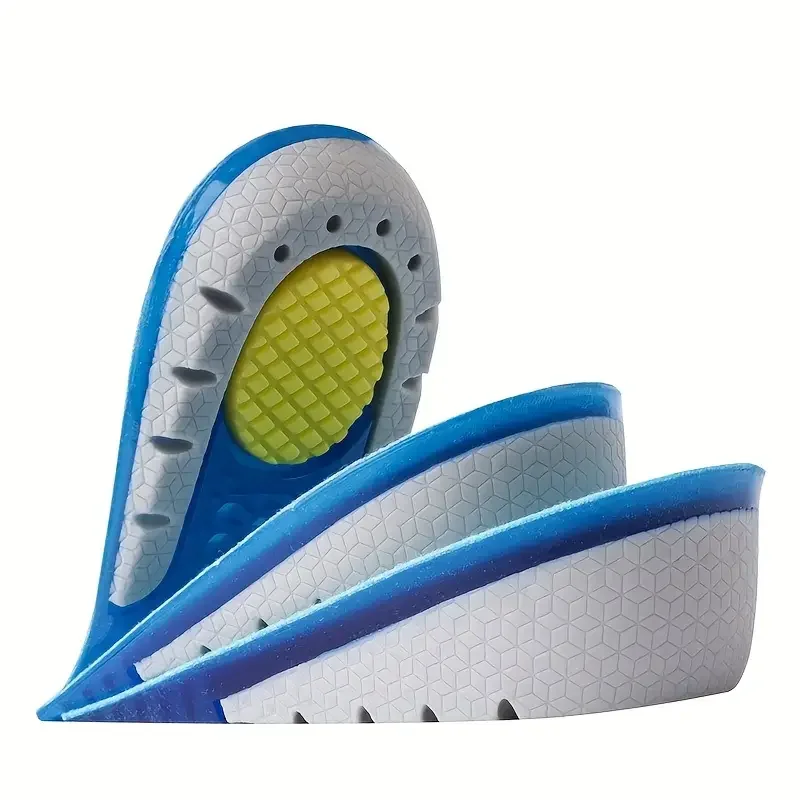 1pair Gel Height Increase Insoles, Shock Absorption Heel Cushion Pads, Height Lift Shoes Inserts For Men & Women image 3