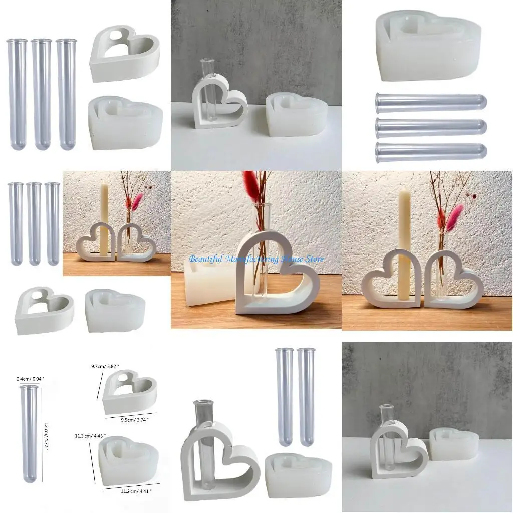 

E56A Ваза для цветов, смоляная форма, сделай сам, пробирка ручной работы, цветочные горшки, силиконовая гидропоника