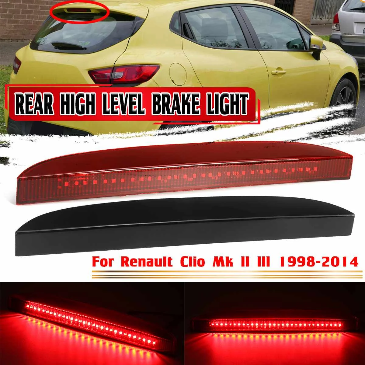 Red/Black LED Car Rear Boot Trunk Third Brake Light For Renault For Clio Mk II III 1998-2014 3rd High Level Brake Stop Light