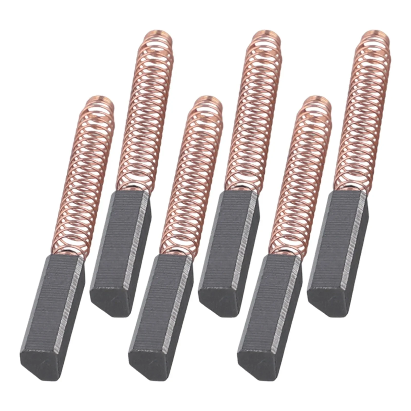 Paquete de seis escobillas de carbón para batidora de pie de 6*6*25 mm, reemplaza varios números de pieza, material de carbón y metal