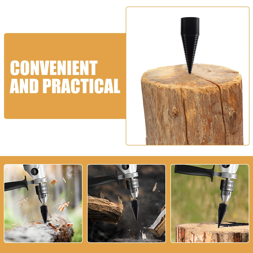 

5 pcs Wood Splitter Drill Bit Set High carbon Steel Electric Hammer Log Splitting Durable Firewood Tools Gardening Equipment
