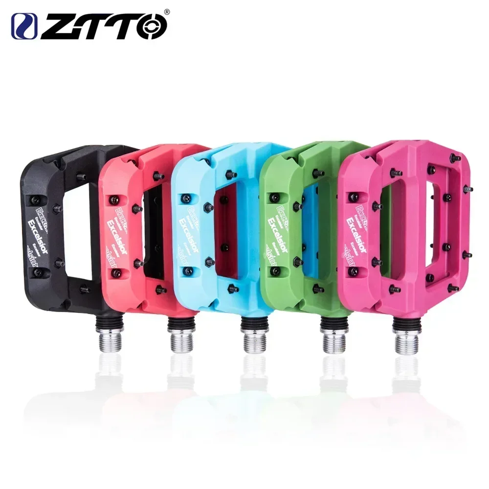 ZTTO Mountain Bike Ultralight Nylon Fiber Bearing Pedal Chester XC Race AM MTB BMX Face Anti-slip Big Foot Pedal Bicycle Parts