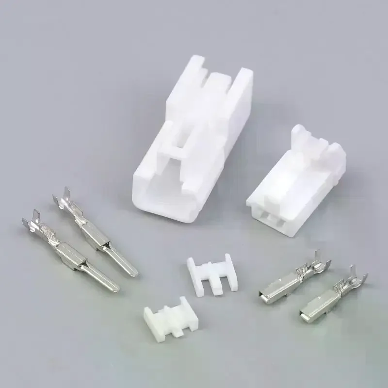 1 Set 2 Pin Electric Ventilation Seat Connector Motor Anti-Theft Device Window White Male Female Plug DJ7026A-2.2-11/21