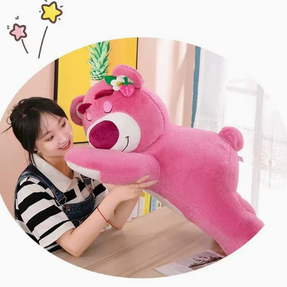 

Disney Toy Story Lotso Cute Bear Strawberry Sofa Plush Pillow Stuffed Toys Children Girls Friends Festivals Birthday Gift