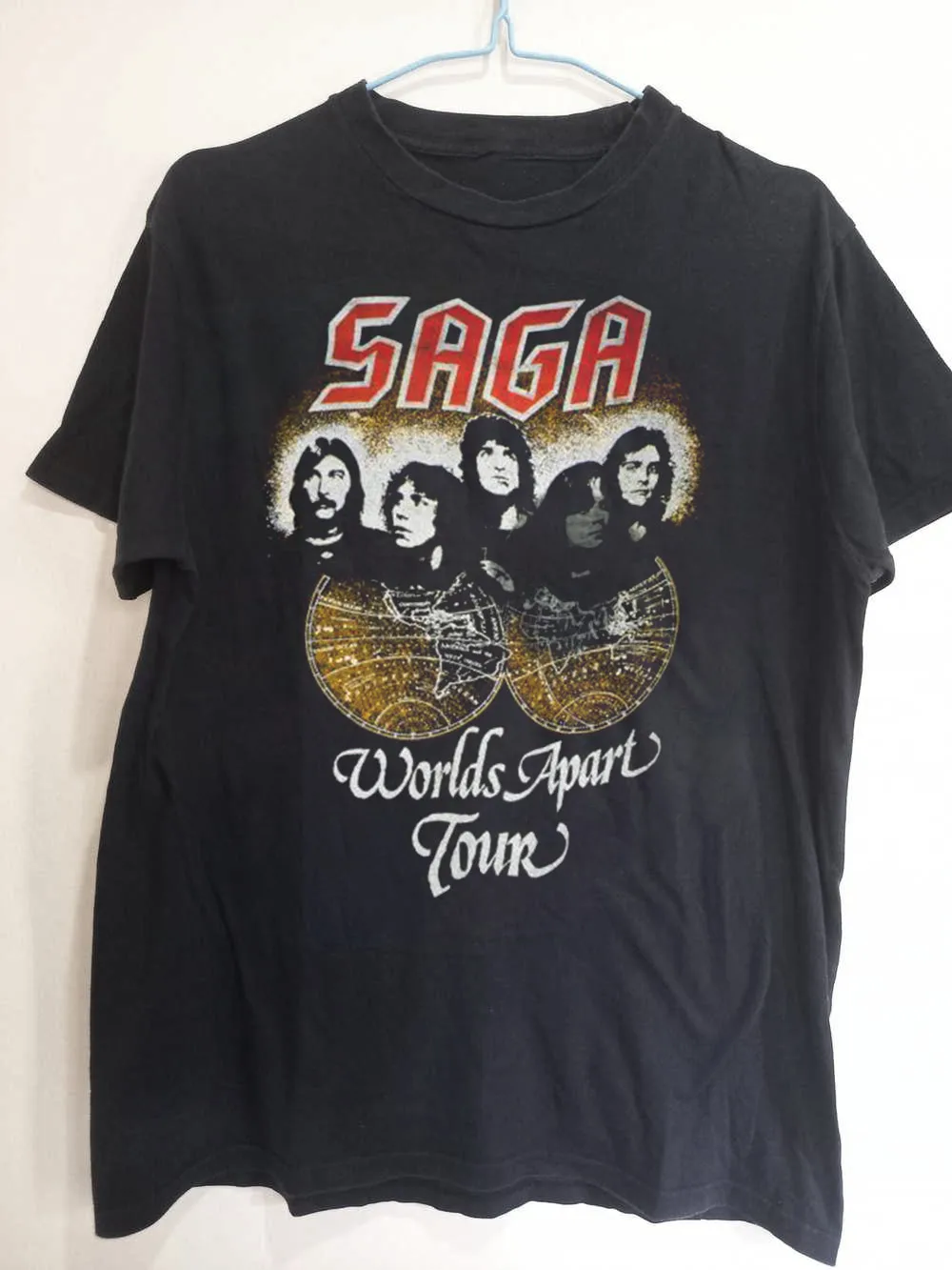 SAGA Band WORLDS APART tour Adult Tee Unisex Shirt All Size WA164