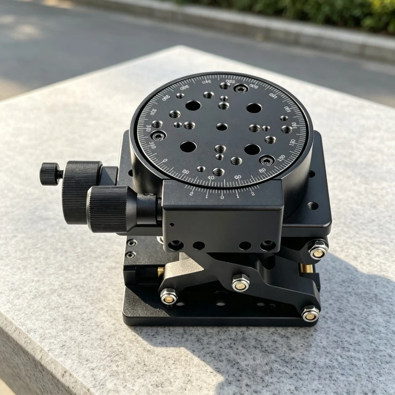 PT-SD203 Manual Rotary Stage R Axis Angle Stage 360 Degree Precision Turntable with Scale Optical Mount Lab Positioning