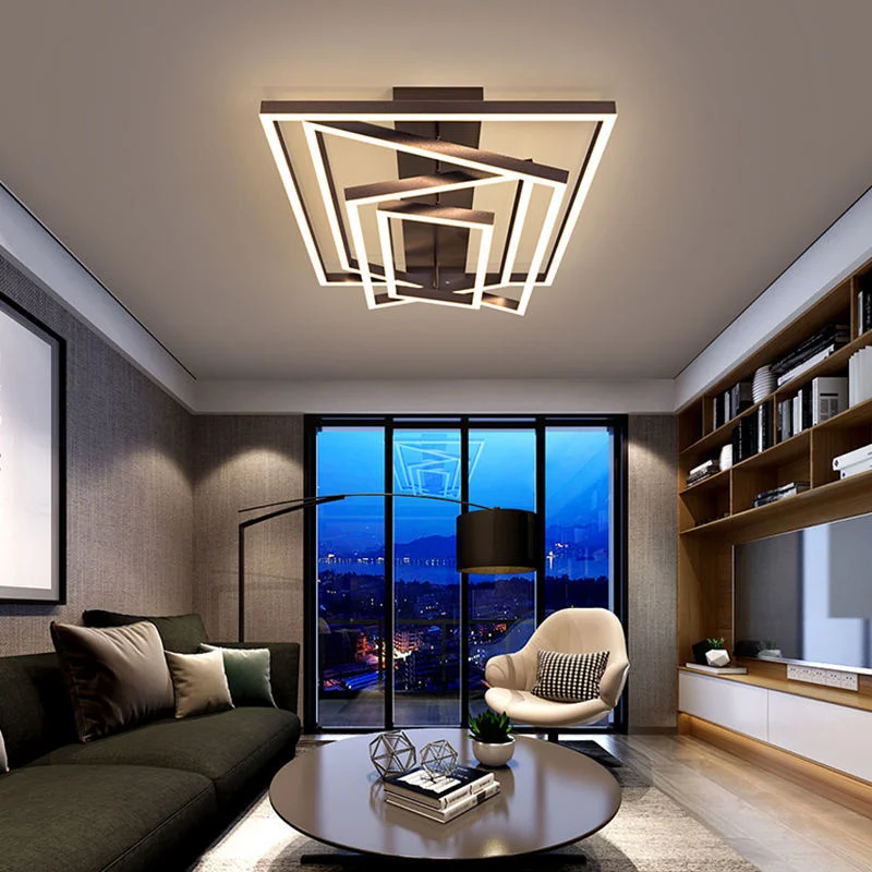 Simple modern living room ceiling light household LED room bedroom dining room light rectangular living room light