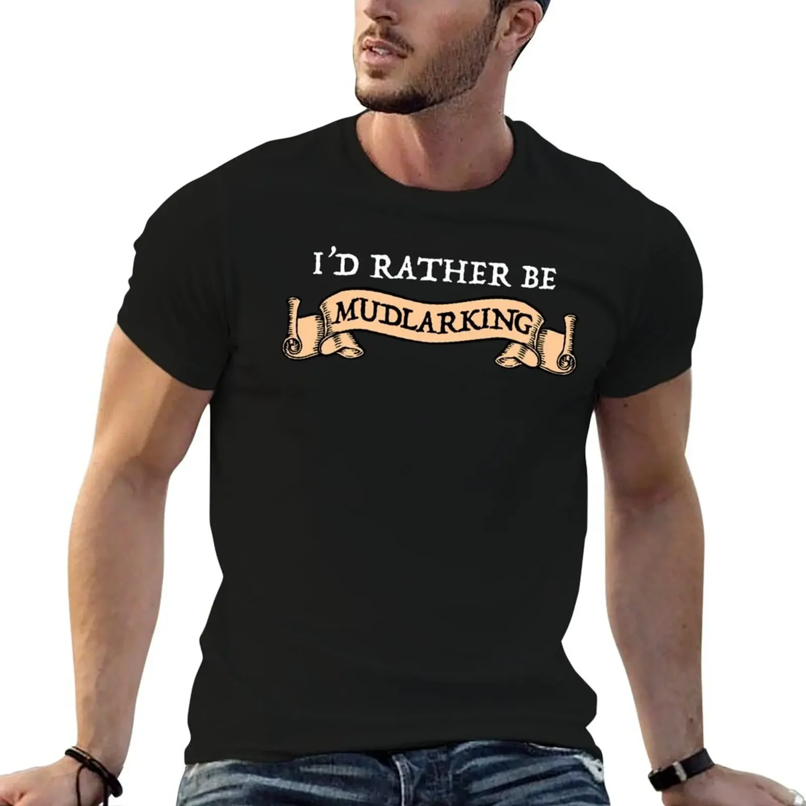 

I'd Rather Be Mudlarking V-Neck T-Shirt shirts graphic tee vintage t shirts graphics graphic shirts t for men cotton
