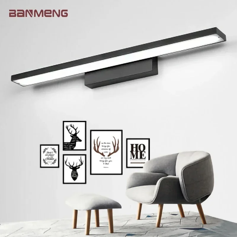 

Modern LED wall lamp Mirror light indoor home decor bathroom bedroom living room lighting fixture Aluminum Acrylic sconce