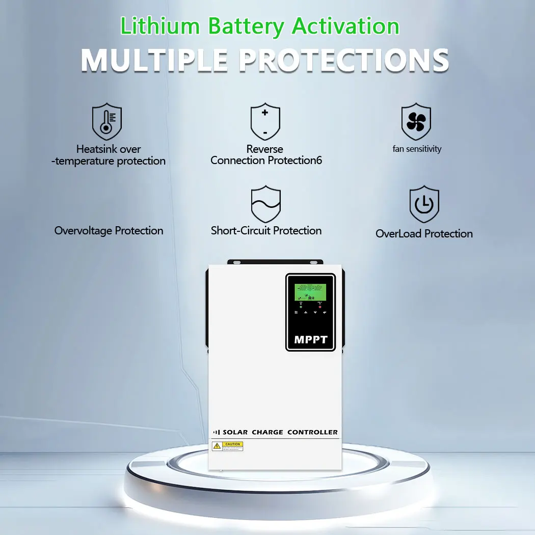 Y&H MPPT 140A جهاز التحكم بالشحن بالطاقة الشمسية 48 فولت منظم بطارية مع شاشة LCD PV MAX 500 فولت لبطارية تخزين الطاقة AMG، متناثرة، LI، المستخدم #4