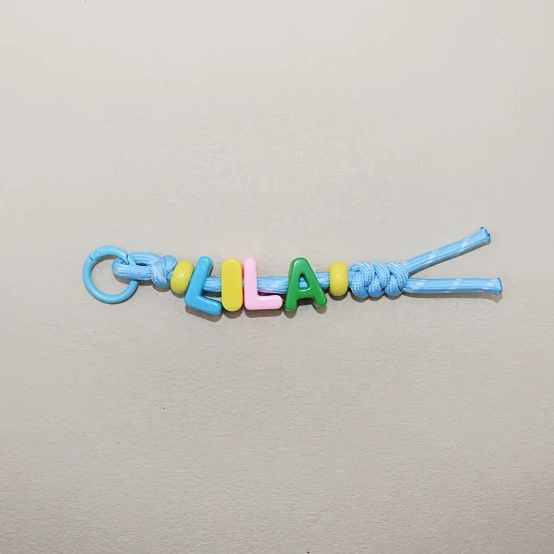 Custom Acrylic Colored Letter Keychain, Personalized Charm