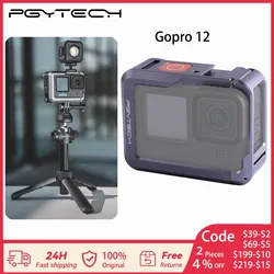 PGYTECH Action Camera Cage For GoPro 12 GoPro 11 Aluminum Alloy Material With 1/4 Inch Threaded Interfaces Pro Accessories