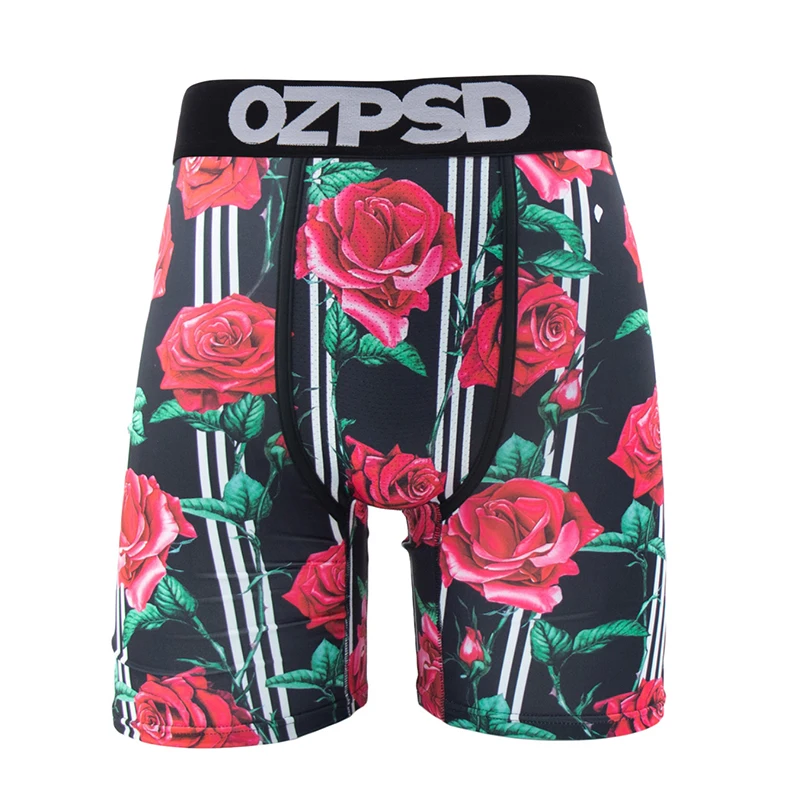 

OZPSD Sexy Men Boxer Underwear Men's Panties Seamless Plus Size Underpants Man Innerwear Funny Colorful Print Mens Boxer Trunks