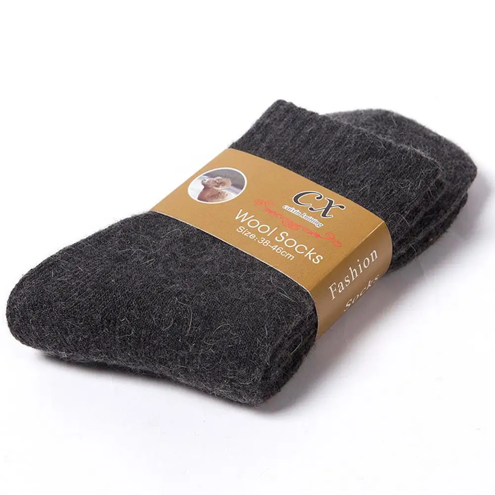 Women Solid Wool Socks Autumn And Winter Warm Thick Plush Socks Casual Soft Sweat-Absorbing Stocks Versatile Socks