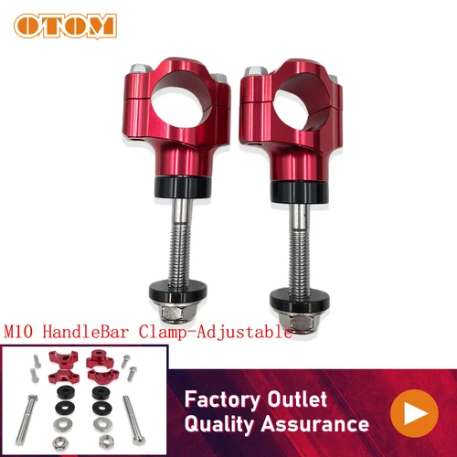 Accesorios para motocicleta, abrazadera de manillar M10x1,5, ajustable, CNC, de aluminio, 28mm, elevador de montaje de barra de mango para AVANTIS MOTOLAND KAYO BSE