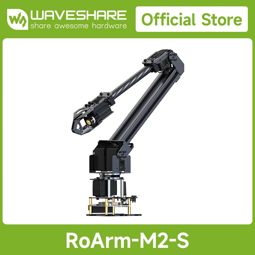 

Waveshare RoArm-M2-S. High-Torque Serial Bus Servo Desktop Robotic Arm Kit, Support Flexible Expansion and Secondary Development