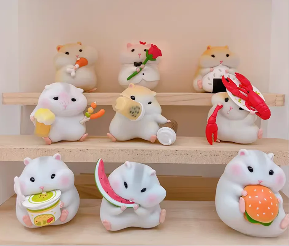 Nuevo Producto en Stock: Clark el Hámster, Ratón Gourmet Adorable, Caja Sorpresa, Figura de Acción, Decoración para el Hogar, Regalos Sorpresa para Festividades