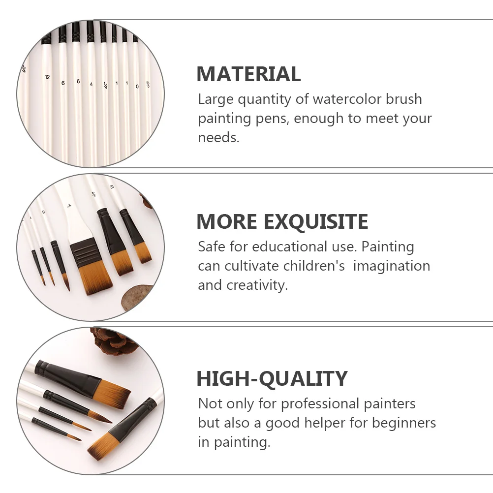 

1Set Oil Painting Brushes Child Graffiti Paint Brush Set for Watercolor Acrylic Gouache Creative Oil Paint Child Graffiti Brush