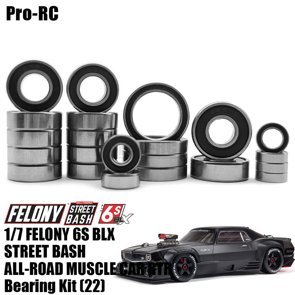 

Комплект герметичных подшипников для Arrma 1/7 Felony 6S BLX ALL-ROAD Street Bash 24 шт.