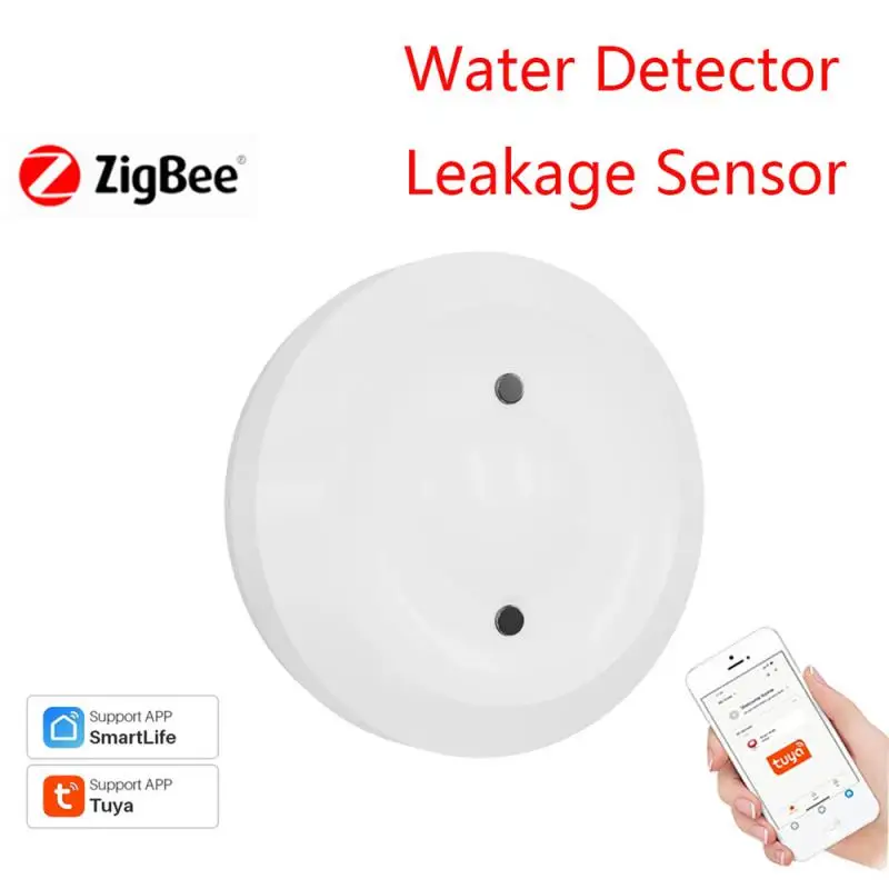 TUYA Water Immersing Sensor Flood Water Leak Detector Alarm Security Soaking Sensor Smart Life Full Water Linkage Alarm