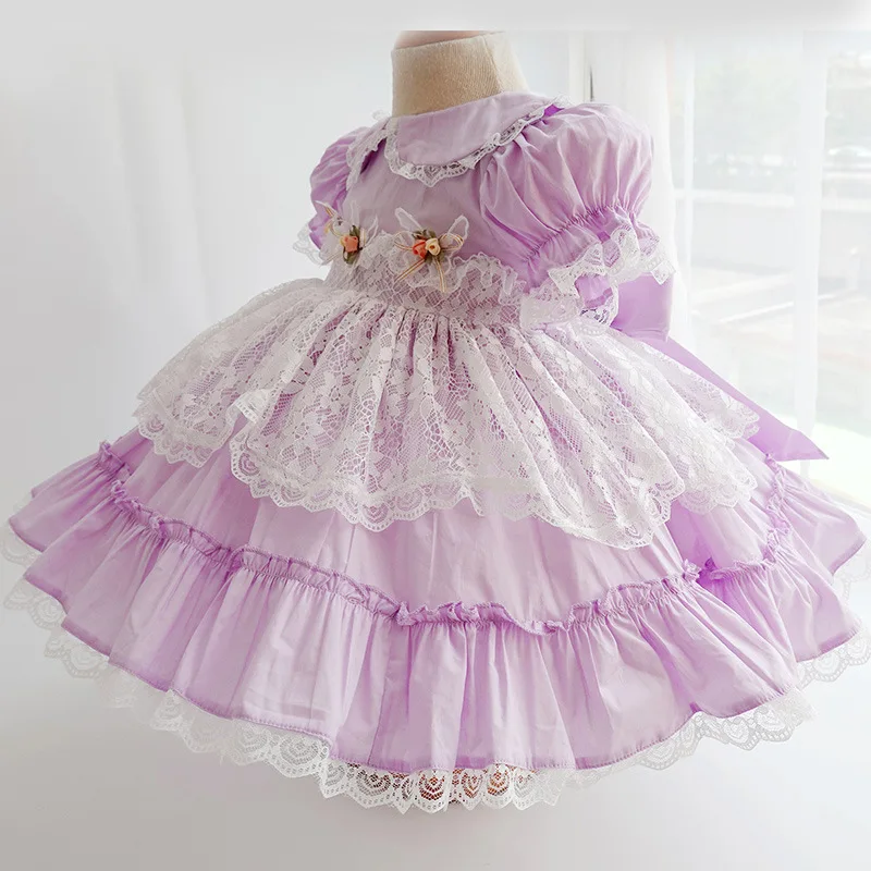 

Girls' Princess Dress Tutu Skirt Kids Lolita Lace Embroidered Birthday Dress Skirt Cute Children's Gift Holiday Party Dress