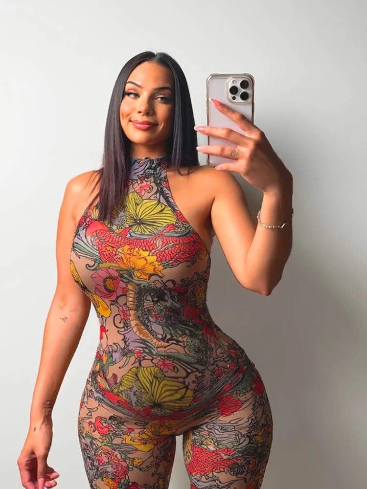 Macheda Sexy Mode Playsuits Frauen Lace-Up Halter Off Schulter Backless Stretch Dünne Pfirsich Hüfte Hottie Straße Hipster Strampler