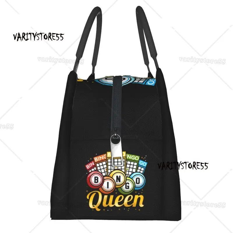 Bolsa de almuerzo aislante para mujer, fiambrera térmica a prueba de fugas, ideal para viajes, acampada, playa, Bingo Queen