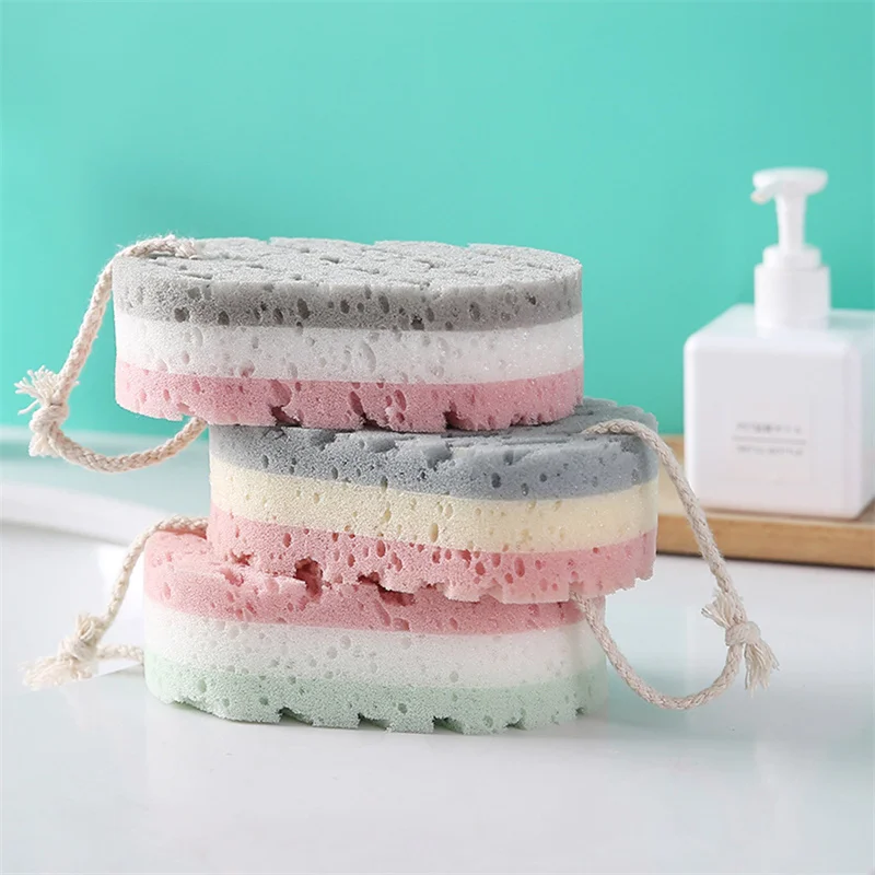 1-5PC Sponge Bath Ball Shower Rub For Whole Body Exfoliation Massage Brush Scrubber Body Brush Sponge Brush Bathroom Accessories