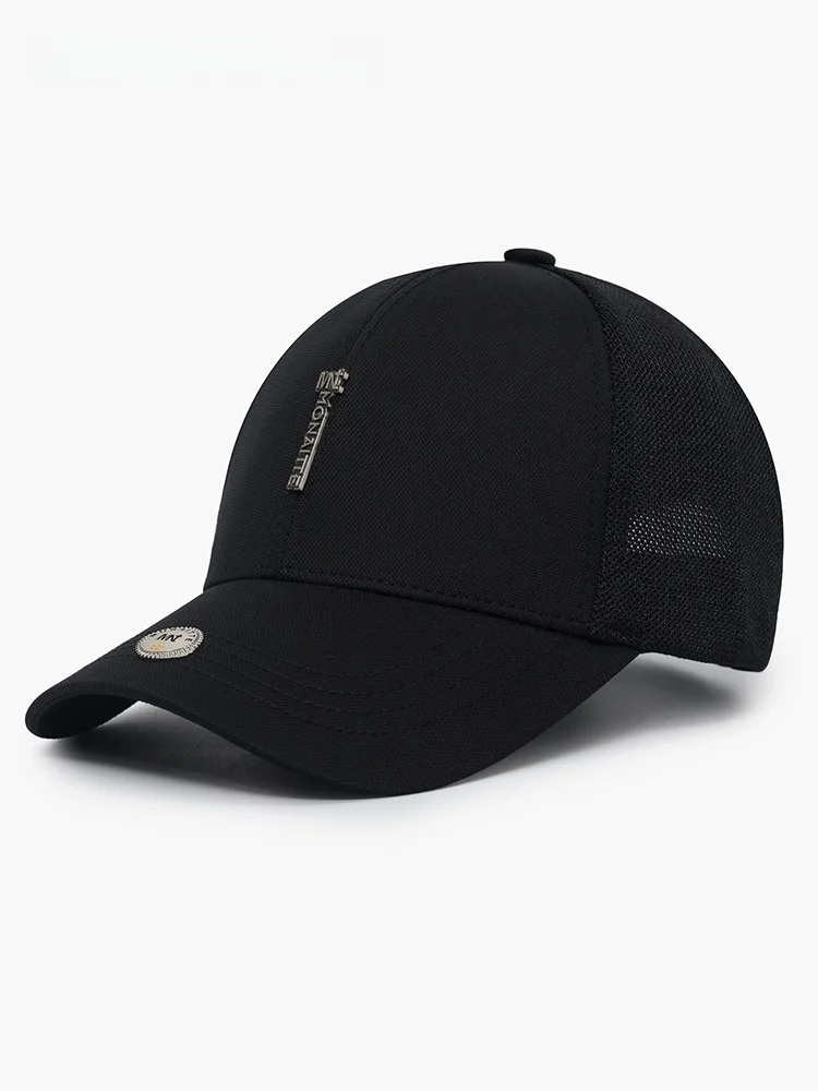 monteire-men's-summer-new-style-sun-protection-baseball-cap-outdoor-fashionable-sunguard-hat-adjustable-round-top-cap