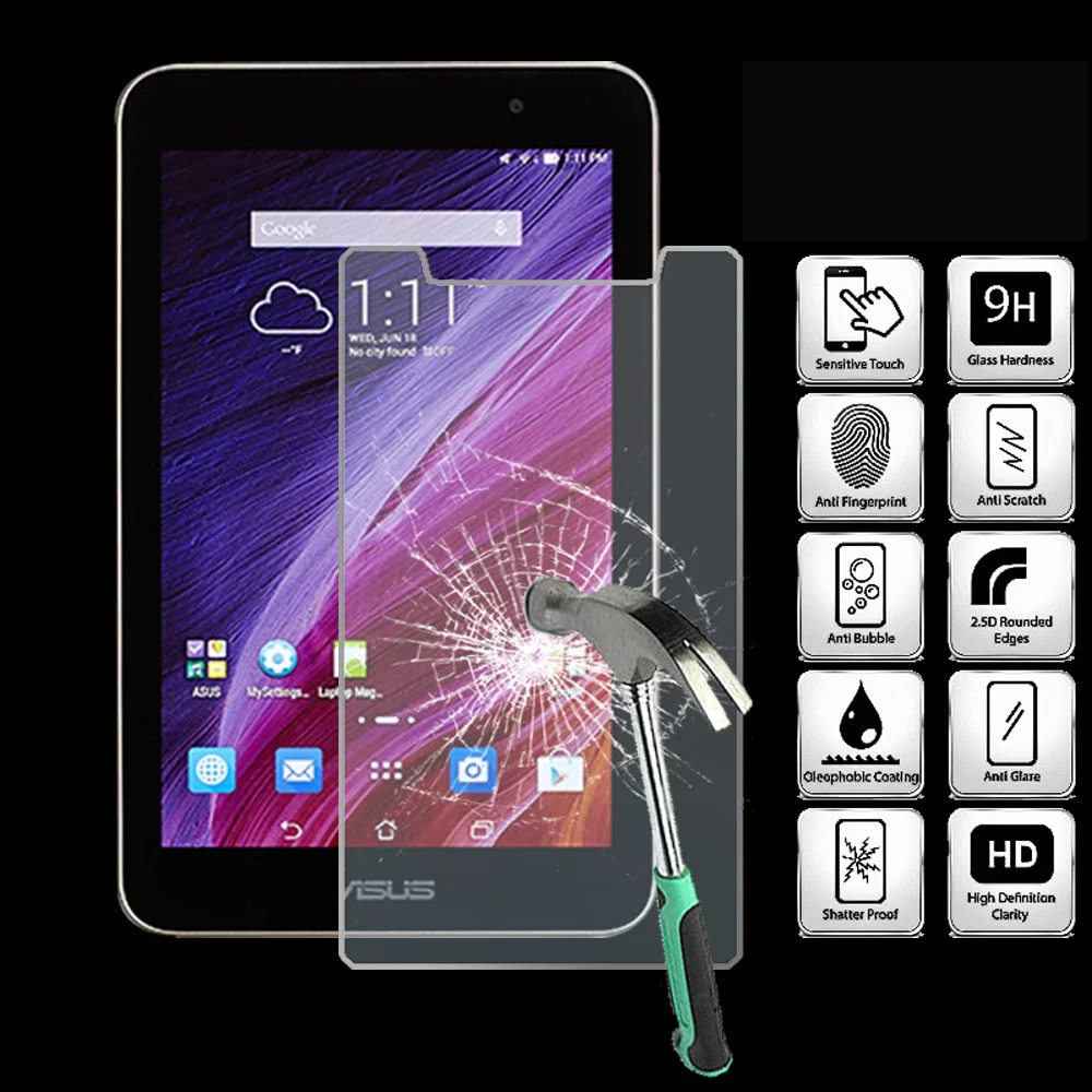 

For Asus MEMO Pad 7 Tablet Tempered Glass Screen Protector Cover Explosion-Proof Anti-Scratch Screen Film