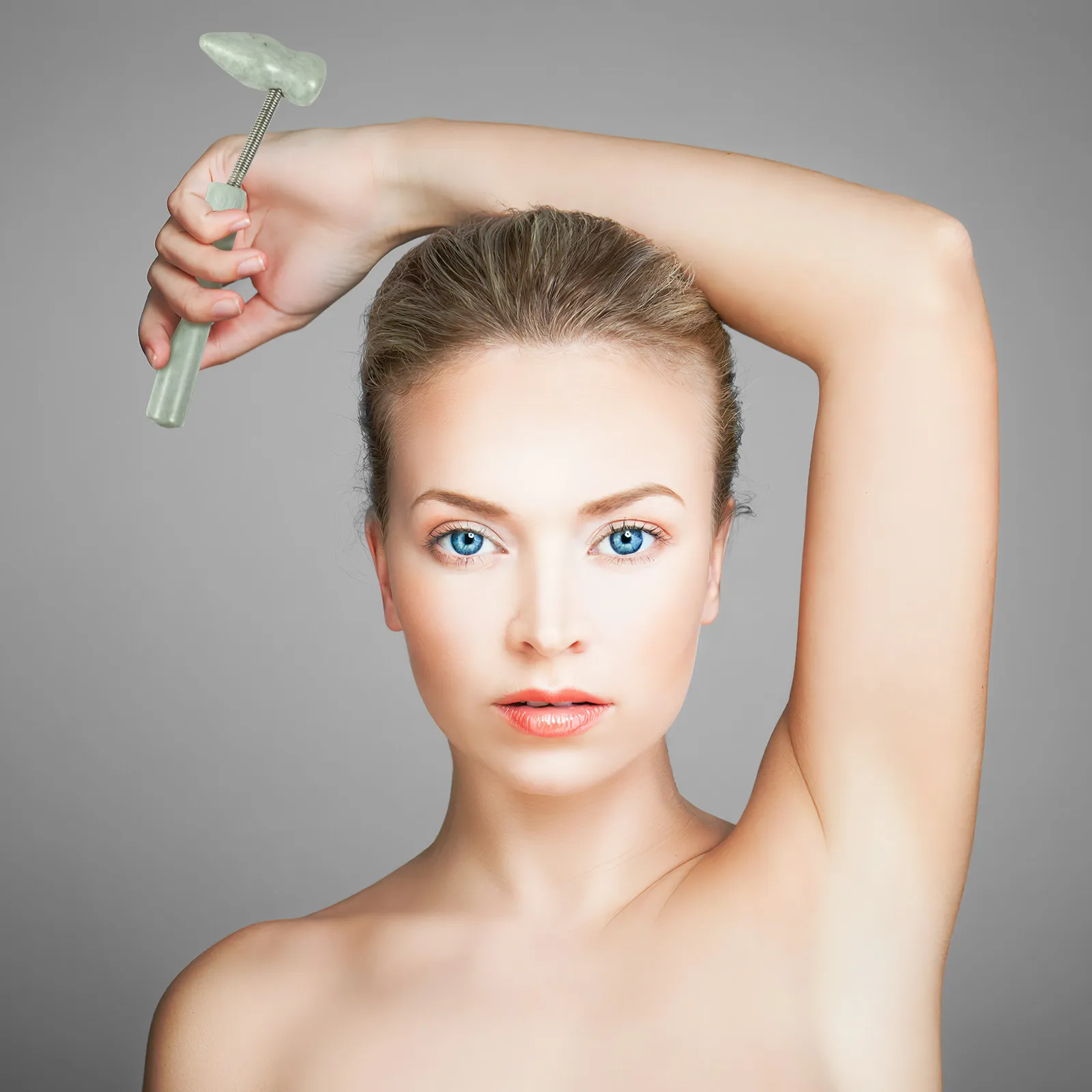 

1 шт. Массажный молоток из натурального нефрита конической формы, ручной перкуссионный массажер для снятия напряжения, усталости, отеков, портативный, для путешествий