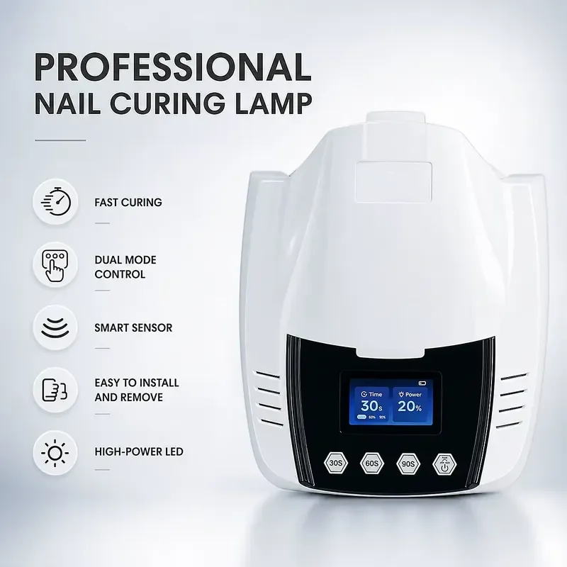 Professional Cordless LED Nail Lamp with Floor Stand Fast Curing Long Battery Life for Manicure Salon Hand and Foot Care